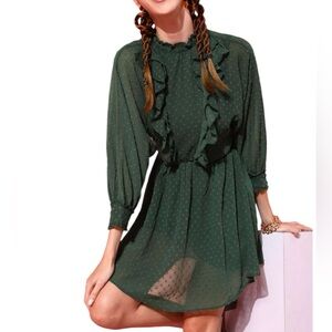 Zara Dress Green Super Comfy Perfect for Christmas Size XS